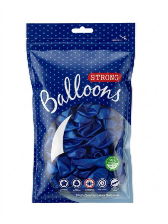 Balon 23cm metal niebieski a'100