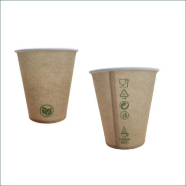 Kubek papierowy 250ml/80mm a'50 PLASTIC FREE