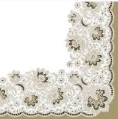 Serwetka kolor a'20 Elegant Richelieu Gold