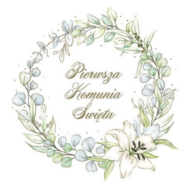 Serwetka kolor a'20 komunia