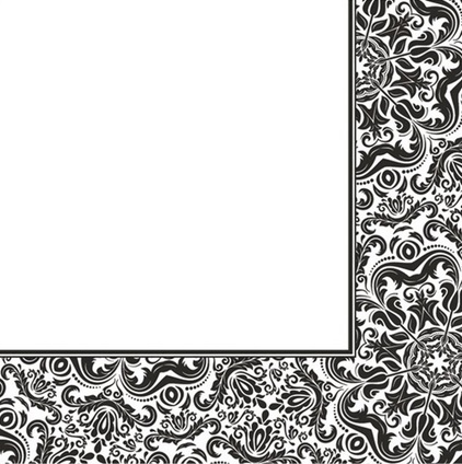 Serwetka kolor a'20 ornament frame black