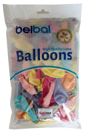 Balon 9'' pastel mix kolorw a'100