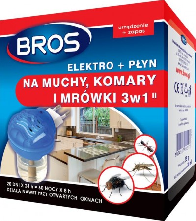 BROS elektro na muchy komary i mrówki 3w1