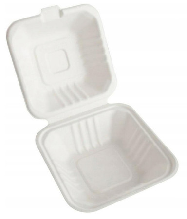Hamburger box pulpa 153x153x77mm a'50