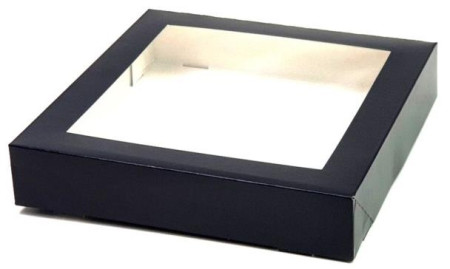 Kartonik z okienkiem 250x250x50 czarny