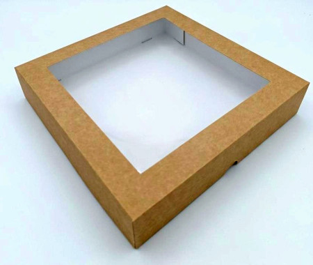 Kartonik z okienkiem 320x320x50 kraft