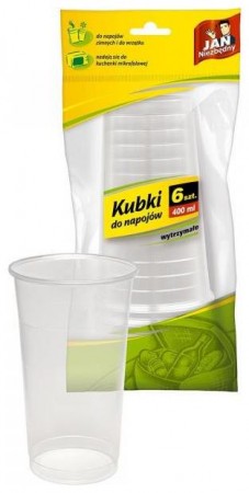 Kubek  do piwa PP 400 ml a'6 wielorazowe