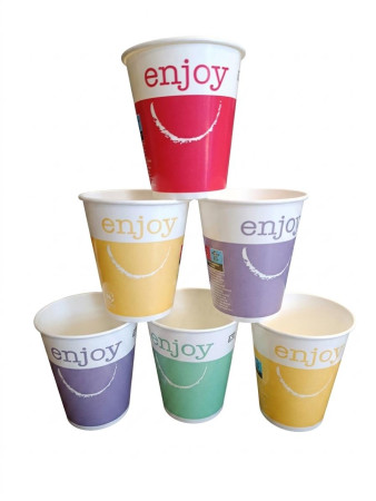 KUBEK PAPIEROWY + PE ENJOY MIX 300ML SP12 a'100