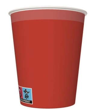 Kubek papierowy konfekcja a'8 czerwone