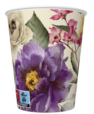 Kubek papierowy konfekcja  a'8  Kwiaty r�owe
