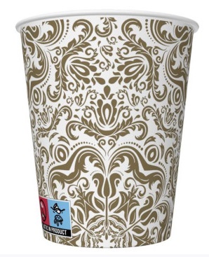 Kubek papierowy konfekcja  a'8  Ornamenty-z�ote