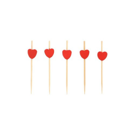 Patyczki bambusowe 7cm a'100 heart