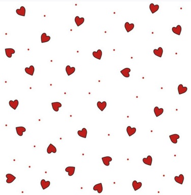 Serwetka kolor a'20 Cute small hearts