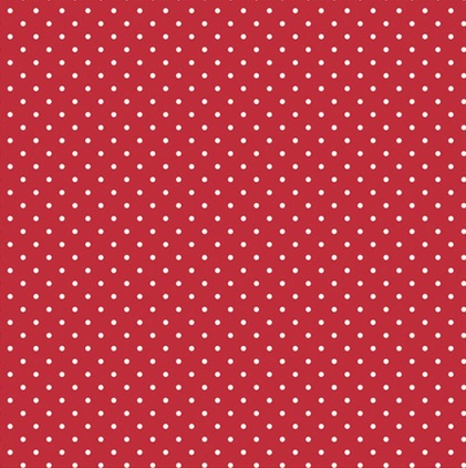 Serwetka kolor a'20 czerwone białe kropki