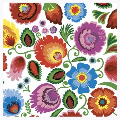 Serwetka kolor a'20 Łowicz colourful cotout