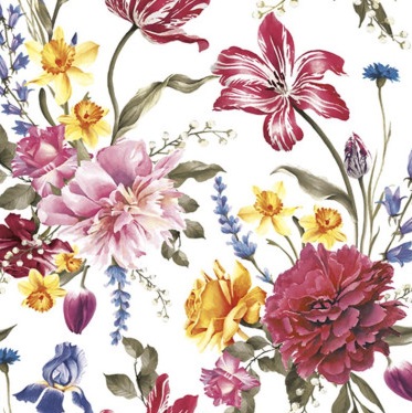 Serwetka kolor a'20 Mixed blooms
