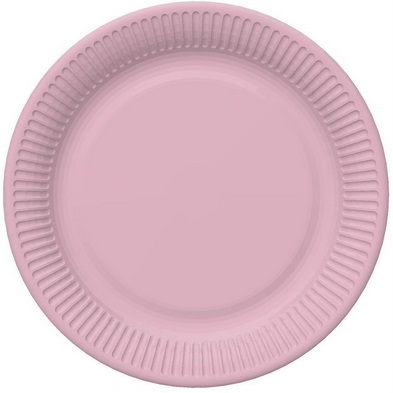Talerz papierowy 18cm a'8 różowy