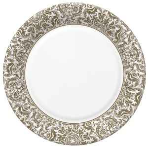 Talerz papierowy 22,7cm a'8 GOLD ORNAMENT FRAME