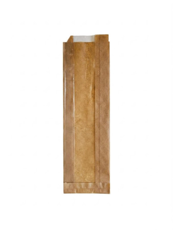 Torba fa�dowa z okienkiem br�z.100x45/90x350 BN K 