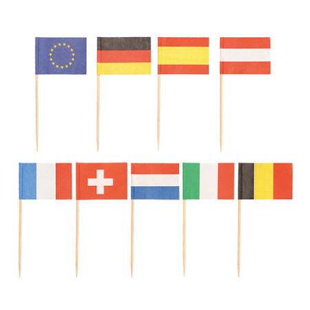 Wyka�aczki bankietowe Party 8 cm Nations 50szt